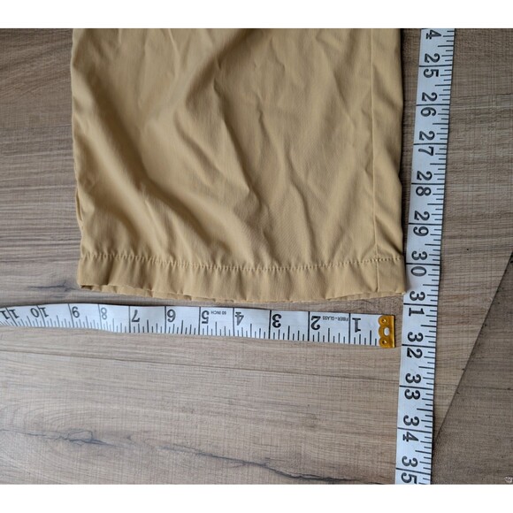 LL Bean Zip Off Pants Size L Beige Nylon Cargo Convertible Hiking Gorpcore - Picture 12 of 13